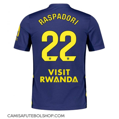 Camisa de time de futebol Atletico Madrid Giacomo Raspadori #22 Replicas 2º Equipamento 2025-26 Manga Curta
